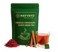 NAVVAYD Hibiscus Cinnamon Clove Green Tea, 15 Tea Bags