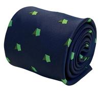 Navy Blu Scuro Corona Uomo Cravatta Reale Design Lusso Inglese Frederick Thomas