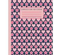 Navy Blue and Pink Composition Notebook | College Ruled | 110 Pages | Cute, Stylish Study Notebook for Girls, Teens, Adults...Perfect Gift for ... Journal Book for School or College