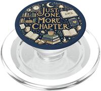 Navy Blue Bookish Just One More Chapter Book Reading PopSockets PopGrip per MagSafe