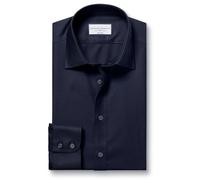 Navy non-iron twill slim fit shirt