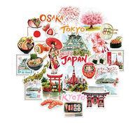 Navy Peony Adesivi da Viaggio Giappone Imperiale (29pz) - Per Scrapbook e Diari