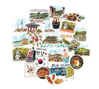 Navy Peony Adesivi da viaggio panoramici per la Corea del Sud (30pz) - Per Scrapbook e Diari