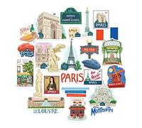 Navy Peony Adesivi da Viaggio Parigi Città Appassionata (25pz) - Per Scrapbook e Diari