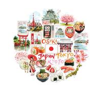 Navy Peony Imperial Japan Statement Stickers (29 pezzi) - per Laptop, Borraccia, Valigia