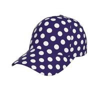 Navy Purple Polka DOT Print Cappello Trucker Regolabile Tesa Curva Cappelli Golf Moda Cappello da Baseball per Tennis attività Donna