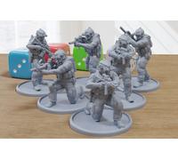 Navy Seals Devgru V2 - 3D Stampato Figure per Moderno Piano Tavolo Wargaming