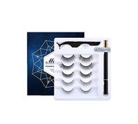 Nawaish - Kit di ciglia finte e autoadesivi, riutilizzabili, con pinzette facili da indossare, per feste, matrimoni, appuntamenti