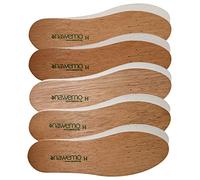 Nawemo Confezione da 3 paia di suole in legno di cedro, da donna, antibatteriche in legno di cedro, contro i piedi del sudore, l'odore del piede, il fungo del piede e le unghie, solette sottili