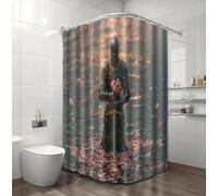 NAWVNMI Tende da Doccia con 12 Ganci, Cavaliere ResistenteTessuto Lavabile Impermeabile Antimuffa Tenda della Vasca da Bagno (240 x 200 cm, Pittura Classica A Olio)