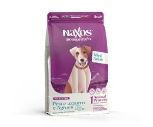 Naxos Monoprotein Dog Adult Mini Pesce azzurro e Agrumi di Sicilia 2 kg - Crocchette monoproteiche cane - 1° ORDINE? scegli lo sconto BZR5 / BZR20 + 200 punti fedeltà