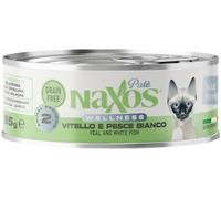 NAXOS Sterilised Cat Wellness Lattina Multipack 12x85G VITELLO E PESCE BIANCO