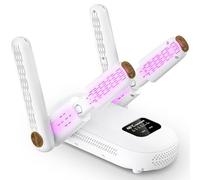 Naxup Asciuga Scarponi, 2 Coppia Asciuga Scarpe Elettrico con Timer 1/3/6H, Asciuga Stivali Asciuga Scarponi con Progettazione del tubo di estensione per scarpe, guanti, cappelli, calze