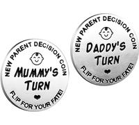 NAYAGOGO Monete commemorative in acciaio inossidabile, divertente moneta decisionale per neo genitori, regalo per neonati, moneta decisionale per neo genitori, per la festa della mamma, compleanno,