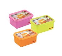 Nayasa Scatola di plastica per burro, 700 ml (set da 3, multicolore)