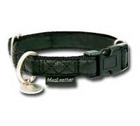 Nayeco Collare per cani Macleather in nylon nero 48-70cm x 25mm