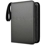 Nayubo 4 tasche Trading Card Binder con maniche Double Sided tasca cartella di carte di raccolta dell'unità di elaborazione legante per Sport, MTG, Carte da gioco (nero)