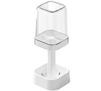 Nayubo Spazzolino da denti titolare con la tazza/copertura, 3 Slot dentifricio supporto del basamento per il bagno controsoffitto per spazzolini da denti, Spazzolini da denti elettrici (bianco)