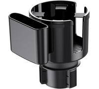 Nayubo Supporto di tazza auto Expander Adattatore con supporto del telefono Supporto di tazza Extender Adatto per Yeti, Hydro Flasks, Stanley 32/40 oz, Grandi bottiglie d'acqua in 4.0" (nero)