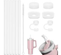 Nayyana 13 tappi di paglia per Stanley Cup, inserto in silicone per tumbler da 2,0 Stanley da 30 e 40 Oz con manico, coperchio antipolvere riutilizzabile