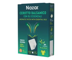 Nazar Cerotti Balsamici per Benessere Respiratorio 7 Cerotti 5,8x5 cm
