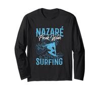 Nazaré Freak Wave Surf Surf Surf Maglia a Manica