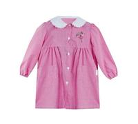 Nazareno Gabrielli Grembiule Asilo Bambina Bianco/Quadretto Rosa Ricamato Moda Egidio (45, Bianco - Ballerina)