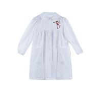 Nazareno Gabrielli Grembiule Scuola Elementare Bambina Bianco Ricamato Moda Egidio (100, Ballerina)
