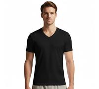 Nazareno Gabrielli Maglietta Uomo Intima, 3 Pezzi, Cotone 100%, ComfortFit, Scollo V o Girocollo o Vogatore, Bianco Blu Nero Grigio (IT, Testo, L, Regular, Regular, 1Nera 1Blu 1 Grigio - Scollo V)