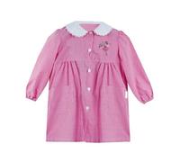 Nazareno Gabrielli Grembiule Asilo Bambina Bianco/Quadretto Rosa Ricamato Moda Egidio (45, Bianco - Ballerina)