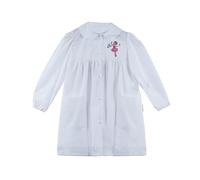 Nazareno Gabrielli Grembiule Asilo Bambina Bianco/Quadretto Rosa Ricamato Moda Egidio (45, Bianco - Ballerina)