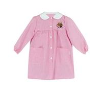 Nazareno Gabrielli Grembiule Asilo Bambina Bianco/Quadretto Rosa Ricamato Moda Egidio (55, Quadretto Rosa - Dolce Ape)