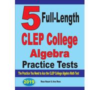 Nazari Reza 5 Full-Length Clep Col Algebra BOOK NUOVO