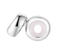Nazaz 2 Pezzi Distanziatore Gomma Stopper Charms Bead in Argento Sterling 925, Charm Stopper Compatibile con Bead Charm Bracciali Europei, Pan do ra, Bi a gi e C ha mi li a
