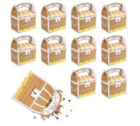 Nazaz Mini scrigni del tesoro Festa dei Pirati Set da 10 - Scatole regalo a tema per caramelle, cioccolato e piccoli regali - Perfette per compleanni e cacce al tesoro