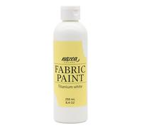 Nazca Colors Colori per Tessuti Bianco 250ml Pittura Acrilici Permanenti per Stoffa e Pelle per Dipingere Vestiti, Magliette, Jeans, Borse, Scarpe in Tessuto e Cuoio - Buona Capacità di Copertura