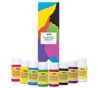 Nazca Colors Pittura per Tessuti Permanenti 8 Colori x 30ml - Acrilici per Stoffa e Pelle per Dipingere Magliette, Scarpe, Borse, Cuoio, Abbigliamento - Copertura e Finitura Professionale