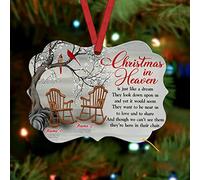 Nazenti Ornamento commemorativo personalizzato - Regali di memoria personalizzati, in regali di memoria amorevoli, ornamento commemorativo madre papà, regalo di simpatia per la persona amata perduta