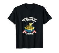 Nazionale Fettuccine Alfredo Day Febbraio 7 Retro Pasta Maglietta