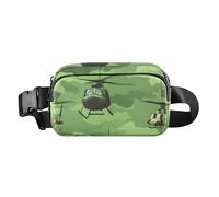 Nazionale Vietnam Guerra Veterans Day Army A Helicopter_4 Carino Crossbody Bag Marsupio per donne Uomini Piccola Cerniera Marsupio con Cinghia Regolabile per Viaggi Corsa Escursionismo, Esercito