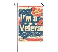 Nazionale Vietnam Guerra Veterans Day fiori primavera bandiere all'aperto banner per la decorazione del giardino 12x18 pollici double sided