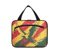 Nazionale Vietnam Guerra Veterans Day Rosso-giallo uccello appeso borsa da barba per gli uomini viaggio con gancio, designer necessità borse per gli uomini per gli elementi essenziali per le donne
