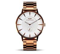 Nazione di Anime oro rosa lucido/Phantom bianco Eclipse orologio da uomo