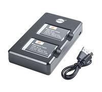 NB-13L (2 pezzi) Batteria di ricambio ricaricabile e doppio caricatore Compatibile con Canon PowerShot SX720, SX730, SX740, G1 X Mark III, G5 X, G5 X Mark II, G7 X Mark III, G9 X, G9 X Mark II