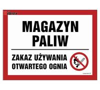 NB013 Deposito carburante. Vietata la fiamma libera 30 X 22,5 CM, PN - PIASTRA