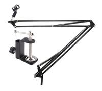 NB39 NB37 Asta per microfono Supporto per microfono in metallo regolabile resistente Supporto per microfono da tavolo Adattatore per supporto microfono