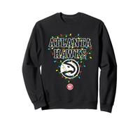 NBA Atlanta Hawks Illuminazione Natalizia Logo Vacanza Felpa