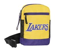 NBA - Borsa a Tracolla Ufficiale NBA, Zaino Monospalla Regolabile, con Scomparti Multipli e Chiusure a Zip, Ideale per Scuola e Tempo Libero, 19x24x7 cm
