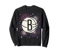 NBA Brooklyn Nets 4th of July Team Logo And Fireworks Felpa
