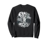 NBA Brooklyn Nets Collage di Basket Psichedelico Felpa
